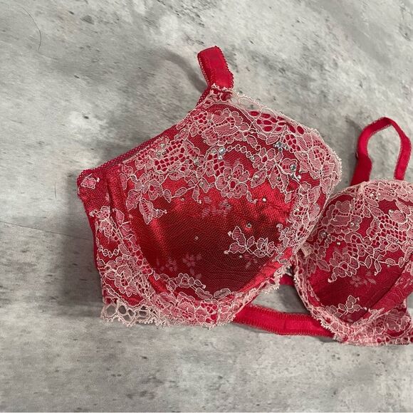 Victorias Secret Body by Victoria Lined Demi / Demi Bustle Double Bra Size 34C - Picture 4 of 4